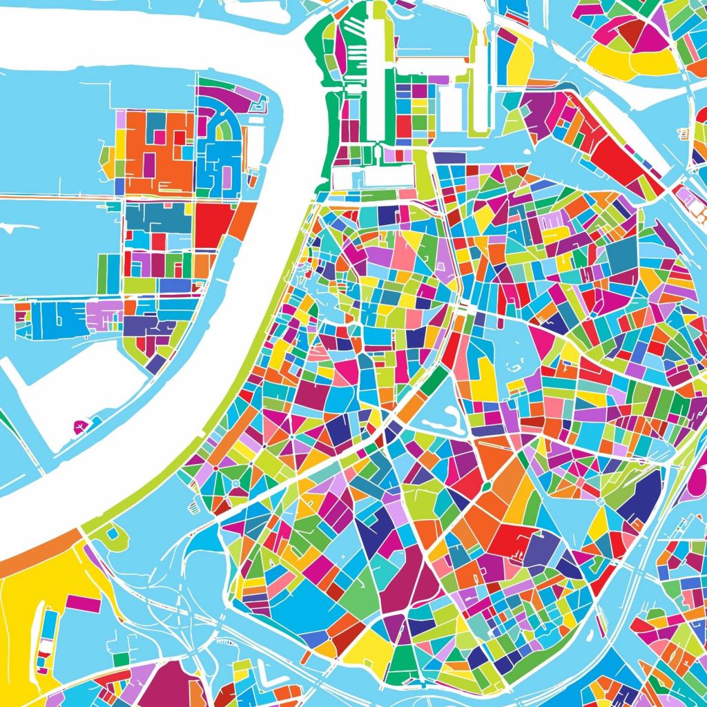 Carte colorée d’Anvers